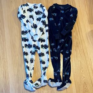 Carter's footed PJs construction theme